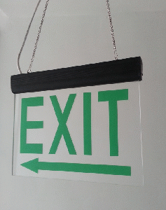Acrylic Emergency Double Sided LED Exit Sign